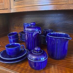 Blue tea set